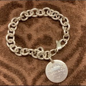 Tiffany & Co .925 Sterling Silver charm bracelet